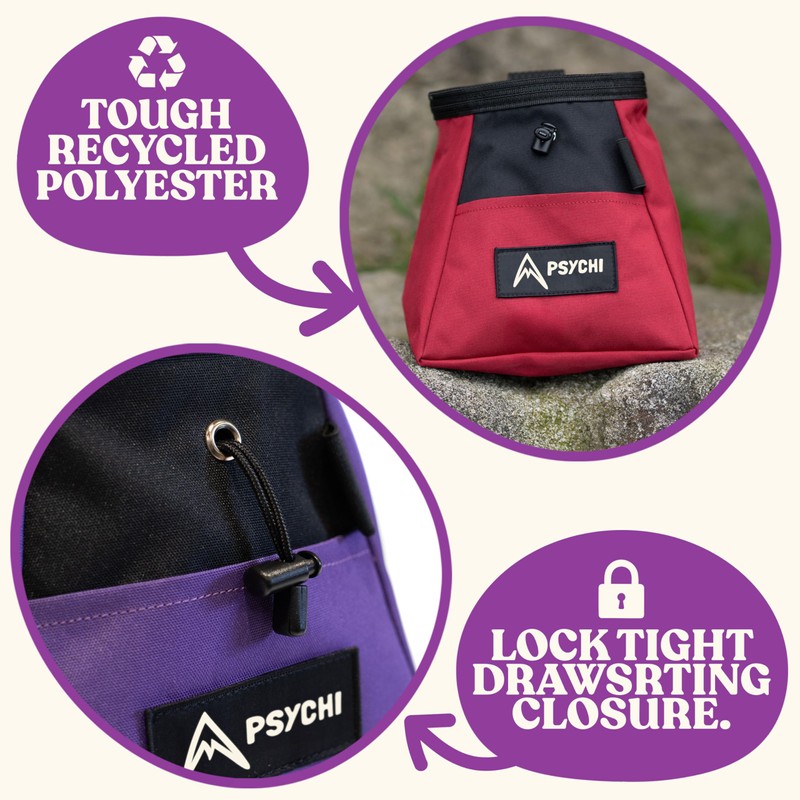 Psychi OG Chalk Bucket Bag Starter Pack Bundle for Rock