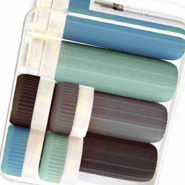 Travel Bottles for Toiletries, 1 Pack Leakproof Silicone Squeezable Cosmetic