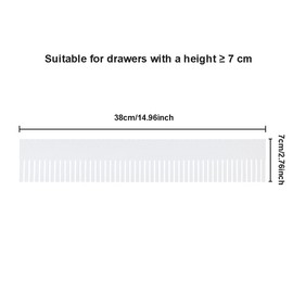 TOP-MAX 10 Pcs 38 x 7 cm Plastic Adjustable Drawer Dividers for Bathroom, Kitchen, Office and Bedroom (Grey)