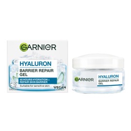 Garnier Hyaluron Barrier Repair Water Gel, Up To 48H Hydration, Strengthens Skin Barrier, Enriched with Glycerin, Aloe Vera & Hyaluronic Acid, Vegan Formula, 50 ml