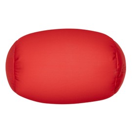 Focustree Microbead Neck Body Pillow Tube Microbead Bolster Bean Smooth Cool Pillow Neck Cervical Roll Pillow for Sleeping 7 x 12Inch Throw Travel Pillow (Venetian Red)