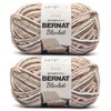 Bernat Blanket BB Gray Blush Yarn - 2 Pack of