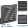 Metal Vent Cover, 6" x 6" Square Soffit Air Vent