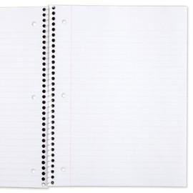 Mead Spiral Notebook, 6 Pack, 1 Subject, Wide Ruled Paper, 7-1/2" x 10-1/2", 70 Sheets per Notebook, Colors Will Vary (930201-ECM25)