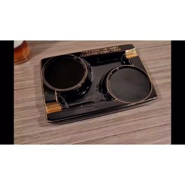 Cigar Ashtray ceramics 2 Drink Coaster 2 Large Rest Outdoor Cigars Ashtray