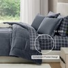 AMBERSPACE Fleece Queen Comforter Set-7 Pieces Bed in A Bag