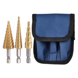 Okaywork 3 Pieces Step Drill Set, Hex Shank Step Drill HSS Cone Drill Step Drill Metal Peeling Drill for Metal Drill Cone Drill Cone Drill for Metal Wood Plastics (3-12 mm 4-12 mm 4-20 mm)