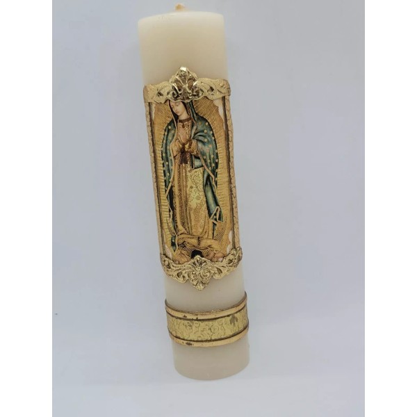 Our Lady of Guadalupe Virgin Cirio Paschal Candle Easter Lent