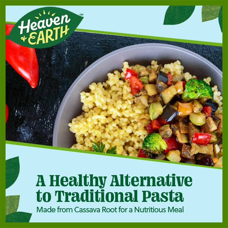 Heaven & Earth Grain Free Pasta, Cassava Pearled Couscous, 8oz