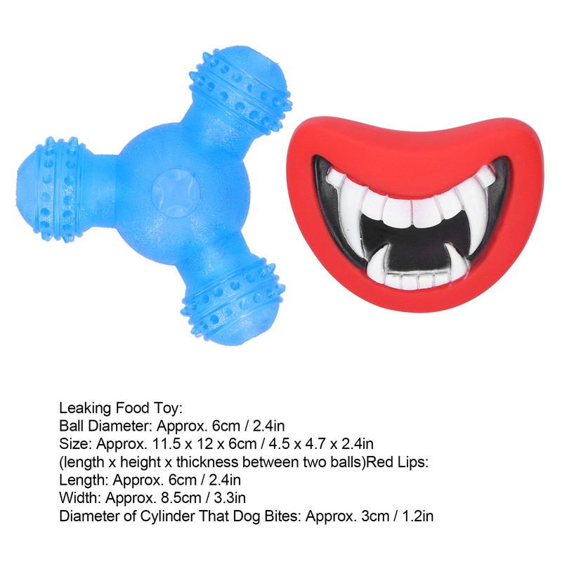 Pet Chew Toy Set Interactive Puppy Teething Red Lip Demon