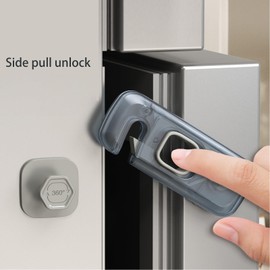 2 pcs Child Proof Refrigerator Lock，Protective Self Adhesive Latches，Applicable toBaby Safety Locks for Fridges, Cabinets, Drawers, Fridge Door Lock Protect Babies, (blue)