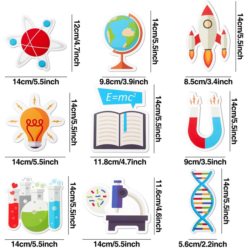 45 Pieces Science Cut-Outs Science Lab Accents Mix Versatile Science