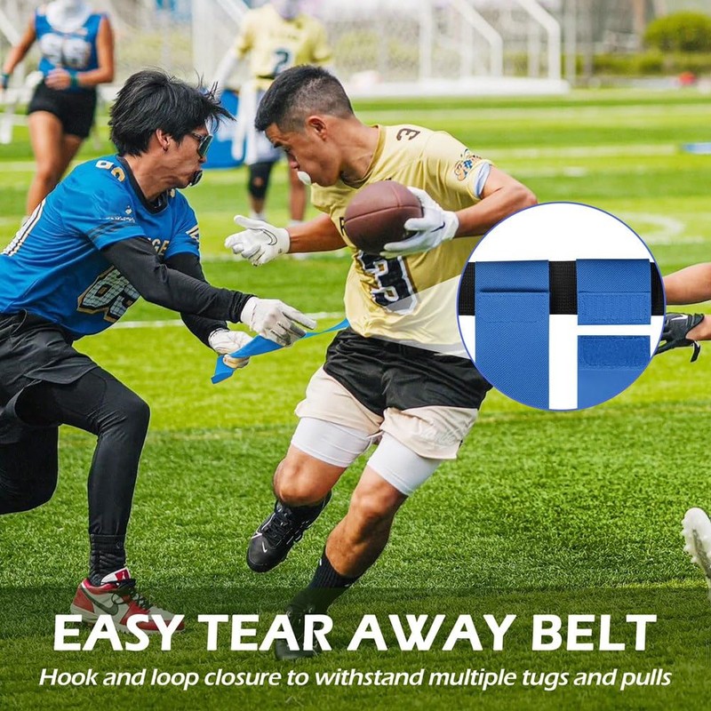 berjalan Football Flag Belts Set for 14 Players, Adjustable Training