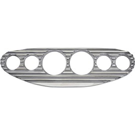 Finned Aluminum 6-Gauge Dash Panel, 3-3/8 Inch