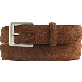 BELTINGER Suede Belt 3.5 cm | Suede Leather Belt for Men 35 mm | Suede Belt with Antique Silver Belt Buckle, Tabac, Antique Silver