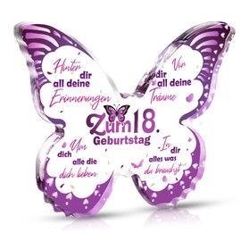 Birthday Gifts for Men and Women, Character Gift Ideas with Butterfly and Heart Shape Acrylic Sign (18)