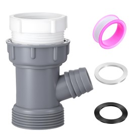 1 Set Y-Shaped Kitchen Sink Drain Pipe Adapter, Dishwasher Drain Hose Adapter Wye Fits 1-1/2" & 1-1/4" Drains Pipes, Universal Branched Strainer Connection for Tubular Drains Applications Installation