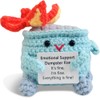 Emotional Support Crochet Dumpster Fire with Positive Card Cute Room