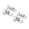 Yetaha 2PCS Antique Hook Hasp Latch, Decorative Horn Lock Silver