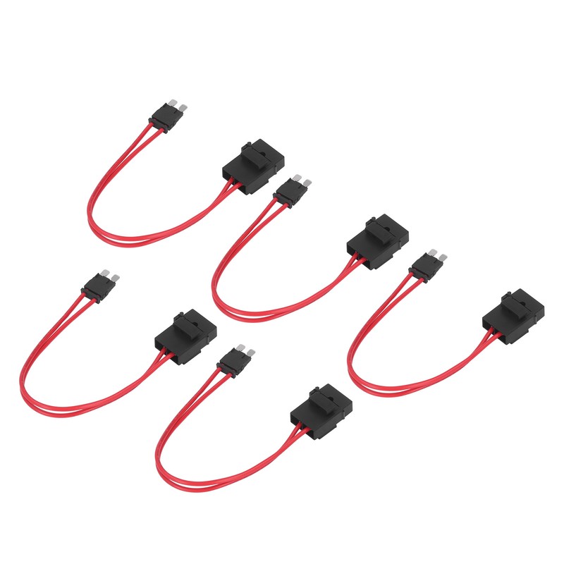 5Pcs Car Fuse Holder Connector Mini Heavy Duty Wire Extension