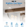 NICOR Lighting REL611202KRDWH REL6 LED Downlight, White