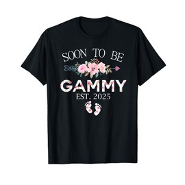 Promoted To Grandma Est 2025 Soon to be Gammy Baby Pregnancy T-Shirt