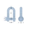 Stainless Steel D Shackle Square Head 6MM