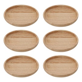 Fujiboeki 96217 Small Plate, Round Dish, S, Wooden, Bonheur Natural, 5.9 inches (15 cm) Diameter, Set of 6