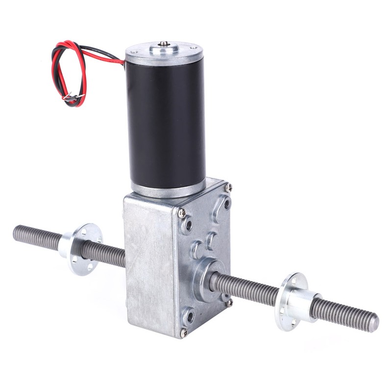 Worm Gear Motor Double Shaft Coaxial M8 Thread Speed Reduction