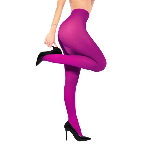 sofsy Premium Fuchsia Pink 40 Denier Opaque Tights for Women