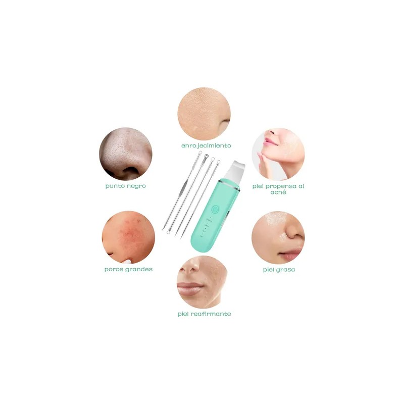 Limpiador Facial Skin Scrubber Peeling Ultrasónico Portátil