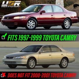 USR 97-99 Camry Corner Light – Front Turn Signal Corner Lamps (Left + Right) Pair - Compatible with 1997-1999 Toyota Camry All Models/Trims (CLEAR CORNER LIGHTS with AMBER BULBS)