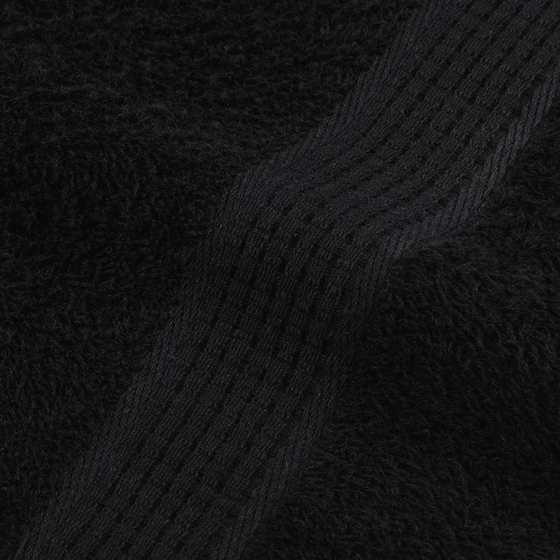 vidaXL Flannel Set of 4 Black 30 x 30 cm