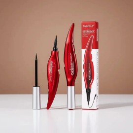 Delineador Lápiz Para Ojos Impermeable Quanna Eyeliner Pen Líquido Punta De Plumón Semimate Larga Duración 24hr Resistente Al Sudor Antimanchas Con Cerdas Suaves Secado Rápido Cosméticos De Maquillaje