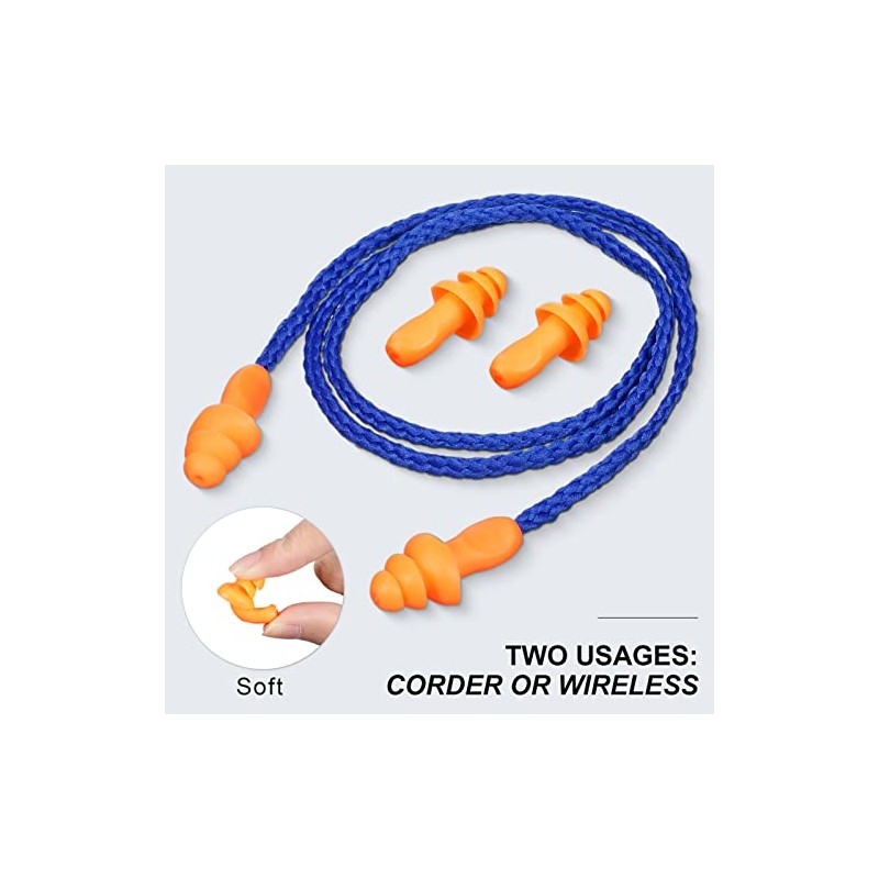 Tapones de Silicona Suave con Cable - 200 Pares Reutilizables