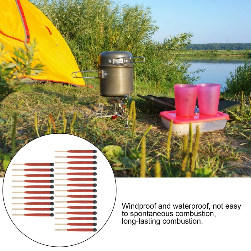 75mm Wooden Matchsticks Waterproof Windproof Matches Outdoor Camping Fire Lighter