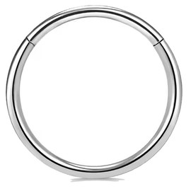 PIERCINGFUN Women Men G23 Titanium Hinged Piercing Nose Rings Hoop 20G 7mm for Nostril Septum Cartilage Helix Daith Tragus Rook Conch Lip Ear Lobe Belly Eyebrow Piercings, 0.8*7mm, Titanium, no