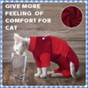 Cat Anxiety Relief Clothes, Adjustable Calming Shirt Suitable for Small