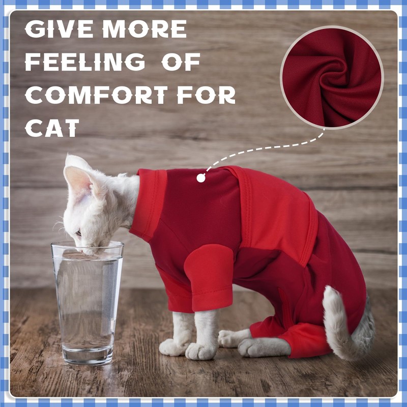 Cat Anxiety Relief Clothes, Adjustable Calming Shirt Suitable for Small