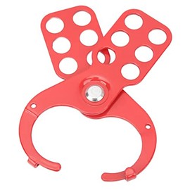 Byttlerom Padlocks Hasps Set, Lockout Tagout Kit Keyed Hasp 6 Hole Design Security Tamper Proof for Industrial Equipment (1.5In/38mm Shackle)