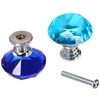 Nicunom 30 Pack Colorful Crystal Cabinet Knobs, 30mm Glass Dresser