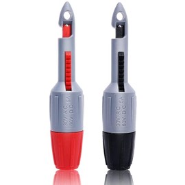 XLLForce Wire Piercing Probe, Insulation Piercing Clip Set, 2mm/4mm Push Banana Plug Multimeter Test Leads for Multimeter Voltage Testing Detect Automobile Electrical Circuit (4mm Plug- Short)