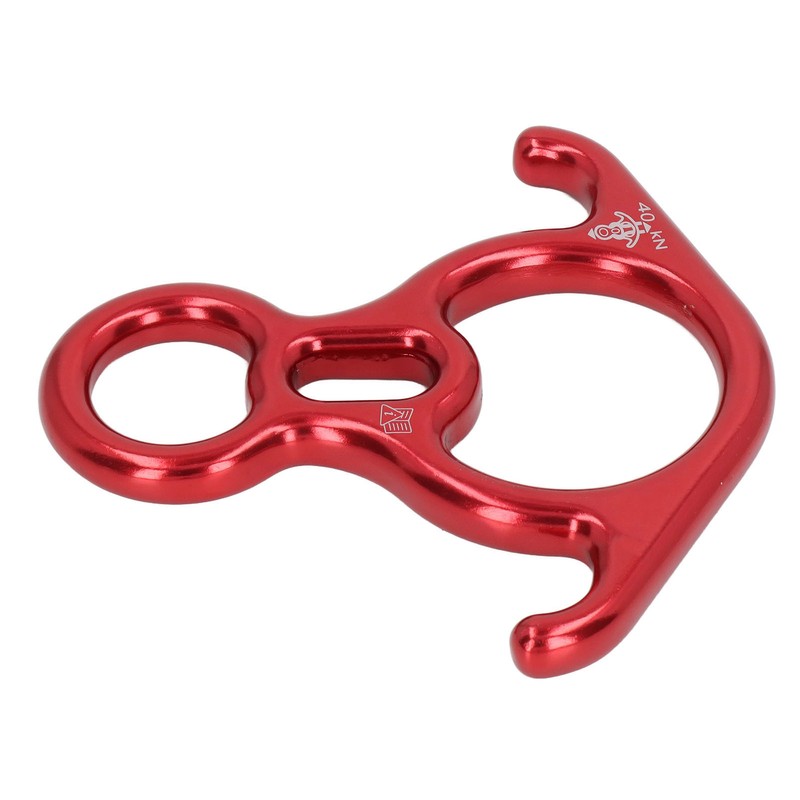 Descender Gear Aluminium Alloy 40KN Pulling Force Ox Horn Shaped