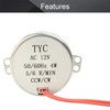 Fielect Synchronous Motor AC 12V 5-6RPM Turntable Motor CW/CCW Direction