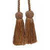 DecoPro Bronze Olive Beige 3.5" Double Tassel Tieback Chaparel Terracotta [Invidual]