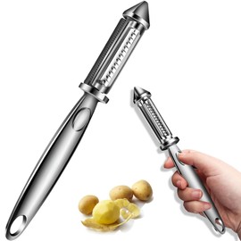 1 Pack Julienne Peeler, Vegetable for Kitchen, Carrot Shredder - Dual-Use Stainless Steel (Slicer & Peeler), 17.5x2.2cm