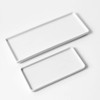 Ceramic Vanity Tray Small Rectangle, Bathtub Tray Bathroom Organizer, Cosmetics