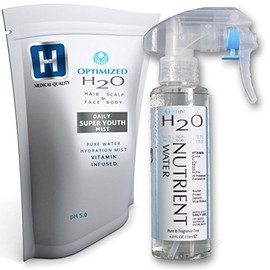Niebla hidratante ligera antienvejecimiento para cabello, cara, piel, tóner de vitamina C + suero de ácido hialurónico, máxima fuerza clínica hecha po