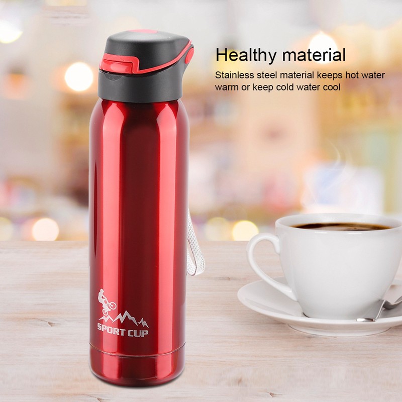 500ml Stainless Steel Bottle Vacuum Insulated Straw Cup Mug Sport