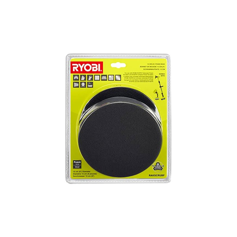 Ryobi RAKSCRUBF Sponge Brush (Single),Black